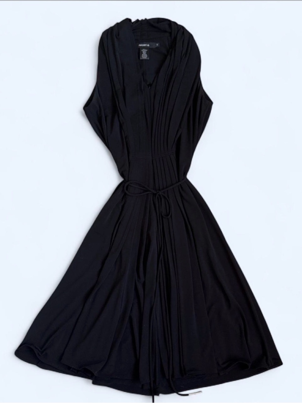 ARDEN B. Little Black Dress Silk Accent Halter Pleated Mini Dress XS 0
